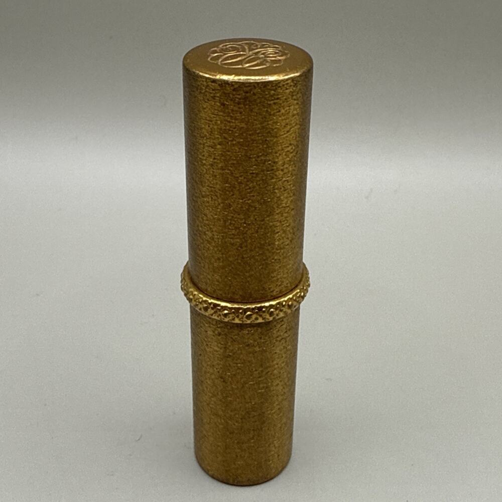 Vtg Revlon Lipstick Tube Holder Gold Tone 1950s Textured EMPTY Hollywood Glam